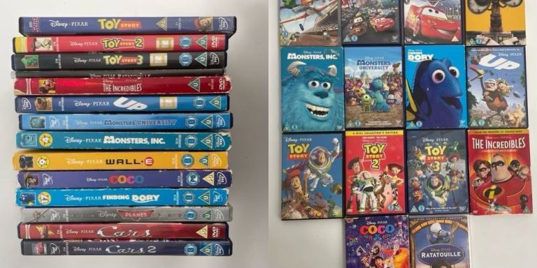 Disney Pixar DVD Bundle – 14 Films, Good Condition