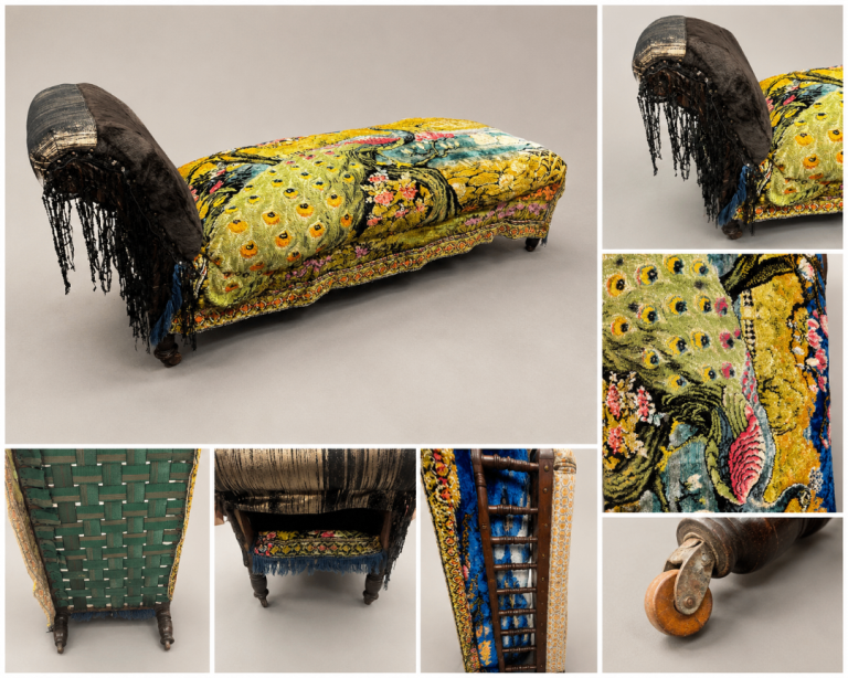 Bespoke One-Off Designer Chaise Lounge – Scottish Castle Tapestry by Joey D