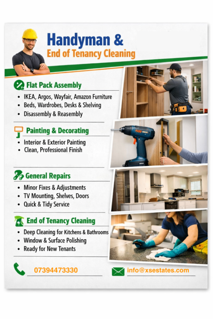 🧰 Handyman & End of Tenancy Cleaning