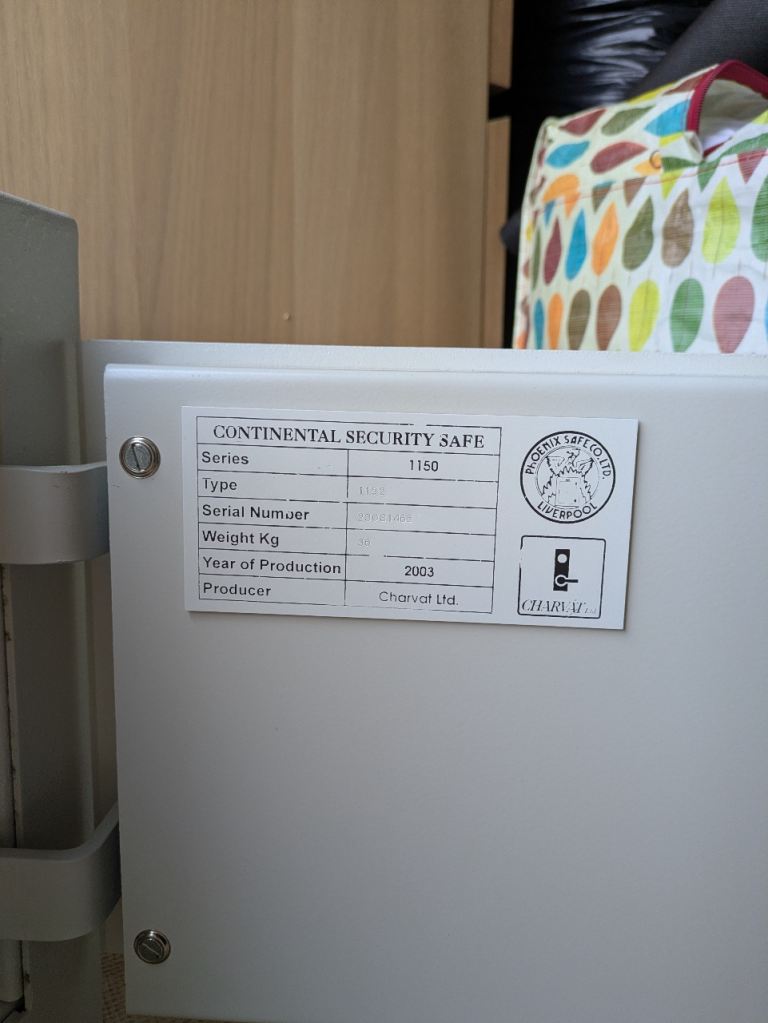 Phoenix Safe Company Security Safe 1150 Series