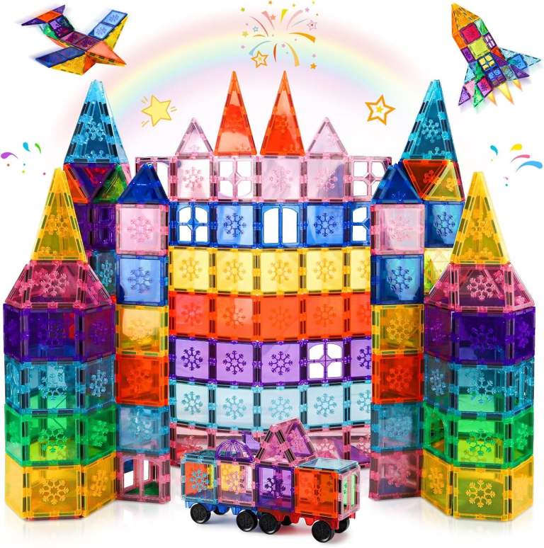 100 Pcs Magnetic Building Tiles Set – STEM Learning Toy