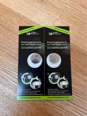 JLR Sleeping Car Key Fob Batteries 2032