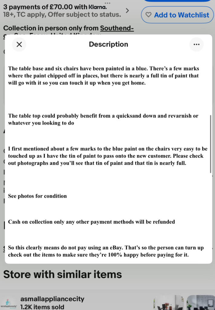 Vintage Rustic Dining Kitchen Farmhouse Pine Table & 6 Chairs Cash On Collection