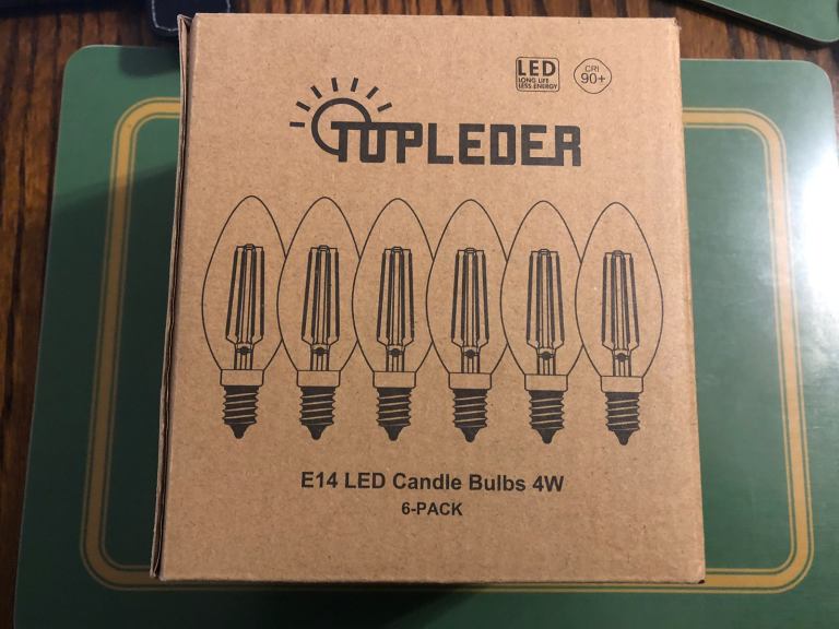 12 TopLedger 4W LED warm white bulbs.