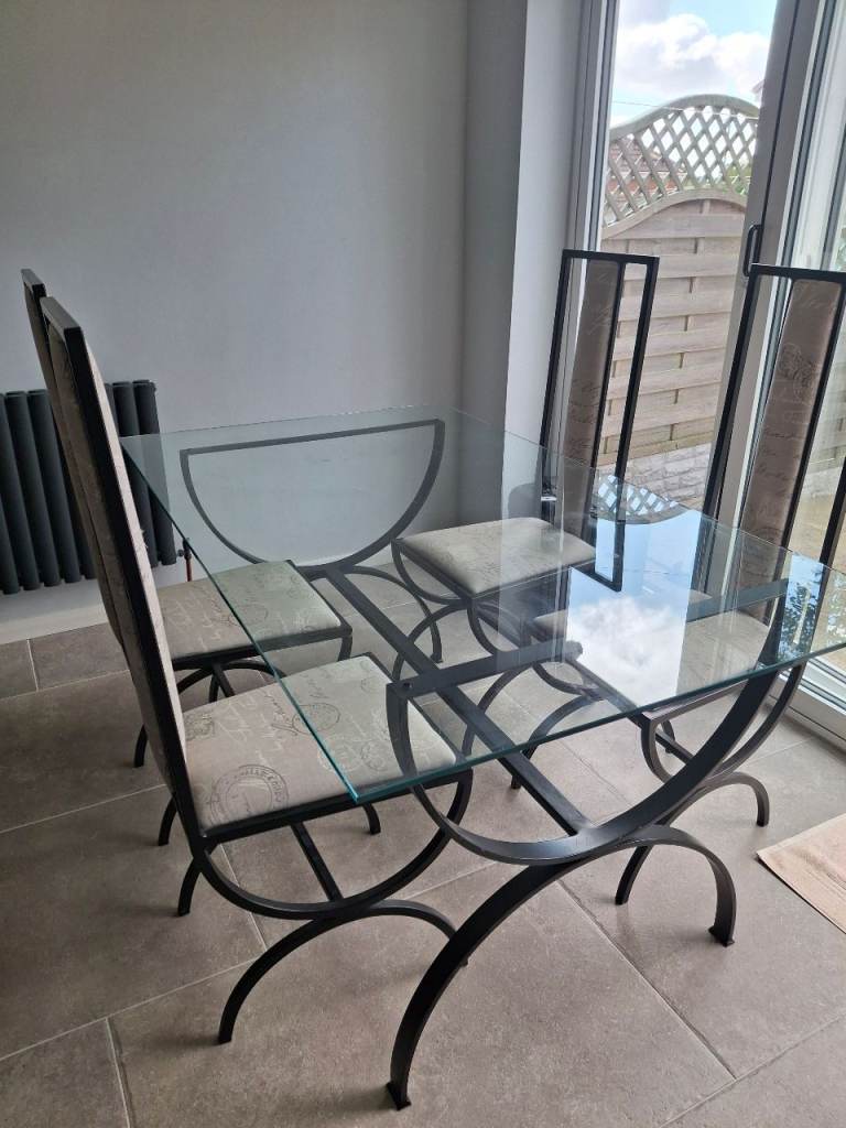 Glass dining table