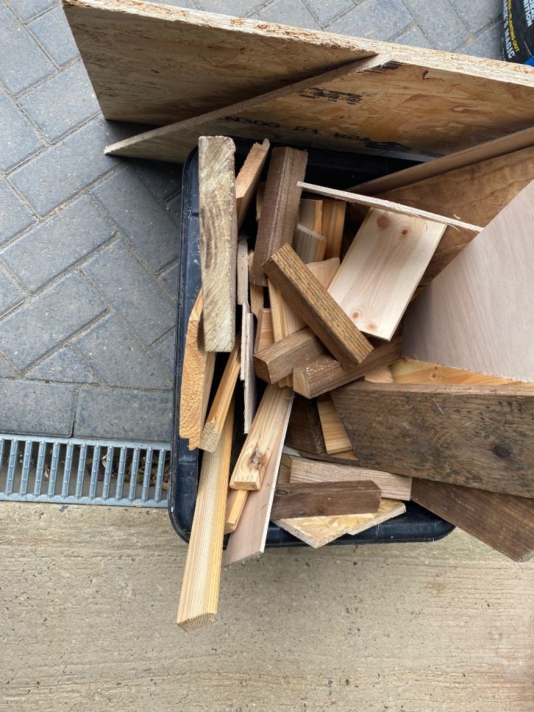 Mixed Wood Scraps and OSB Boards for Projects