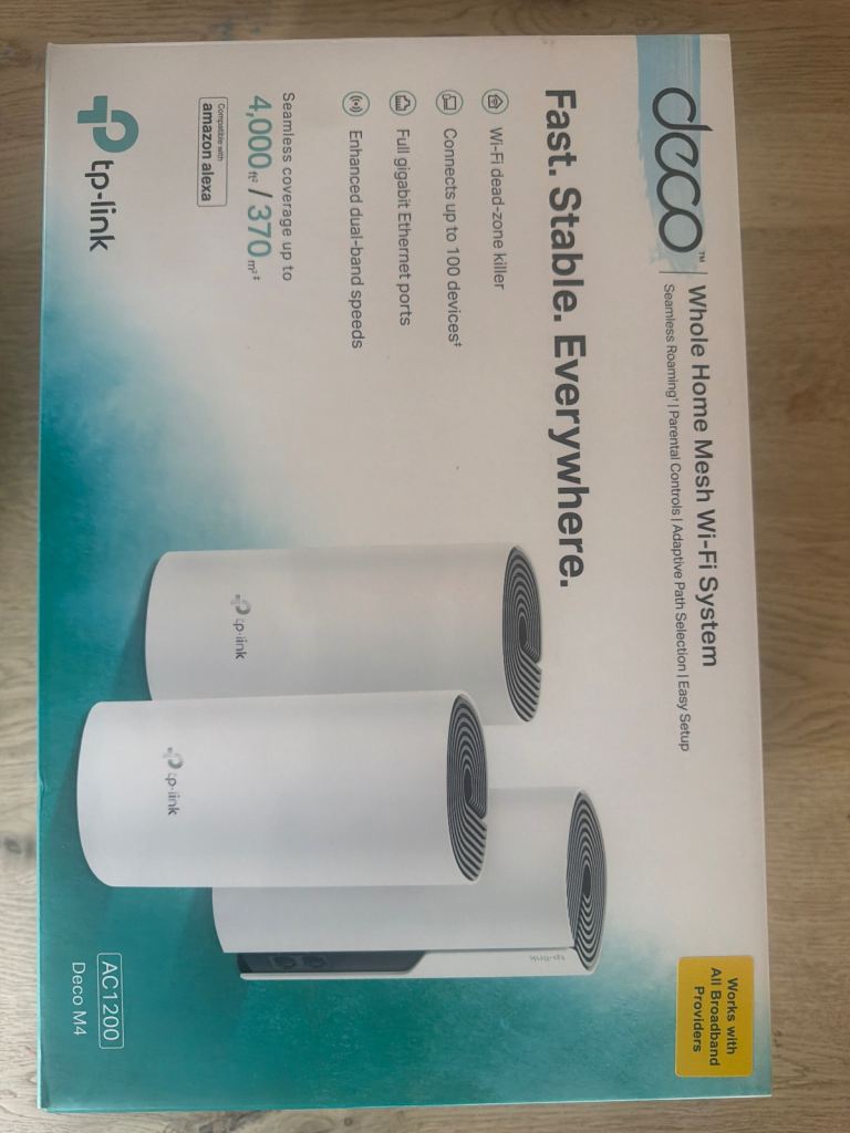 TP-Link Deco M4 Whole Home Mesh Wi-Fi System - AC1200