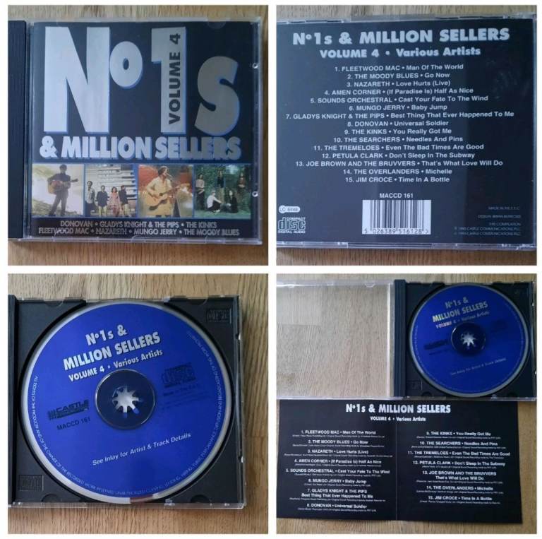 NO 1s & Million Sellers Volume 4 Various Artists 15 Great Tracks CD Album VG
