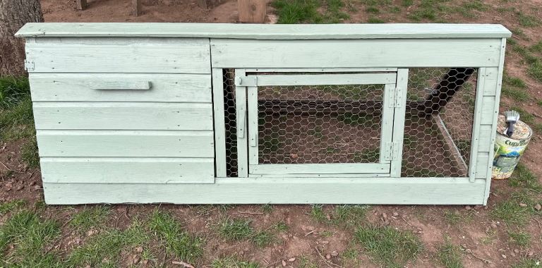 Sturdy wooden chicken coop and run