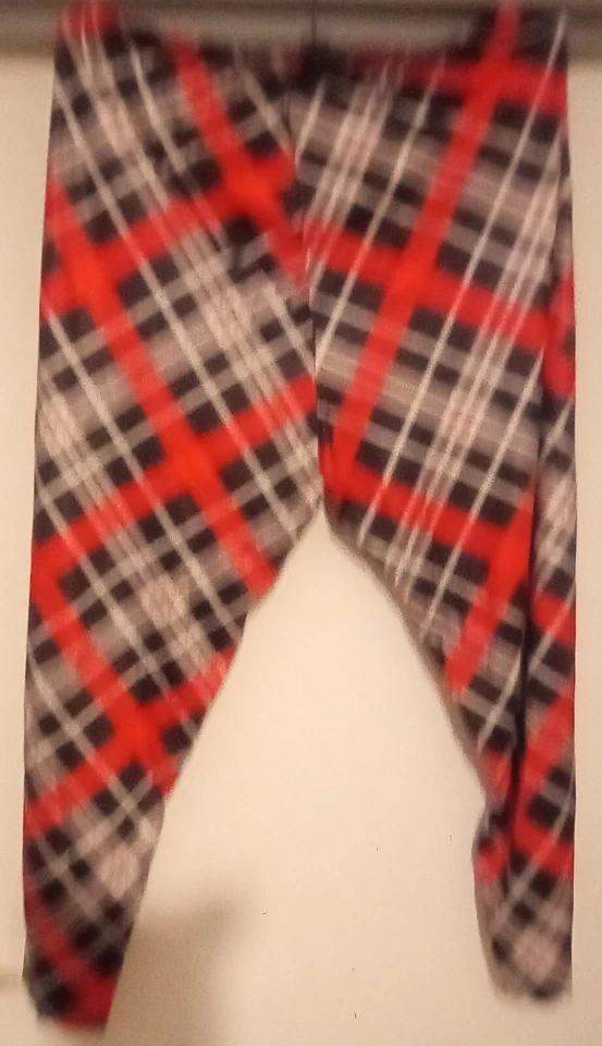 Brand New ladies, red, white and blue plaid leggings. 