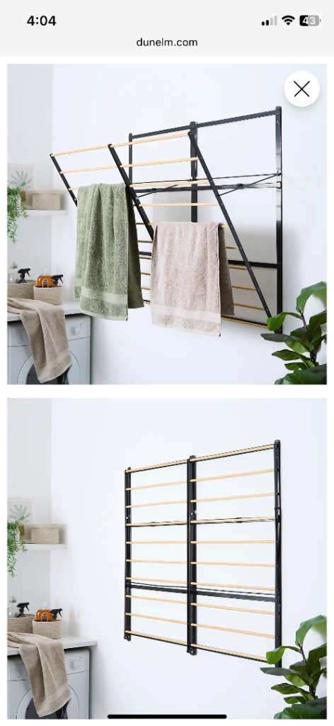 Free! Dunelm pull down drying rack