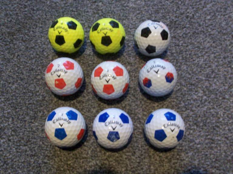 9 Callaway Football Golf Balls. A bargain at £3 the lot