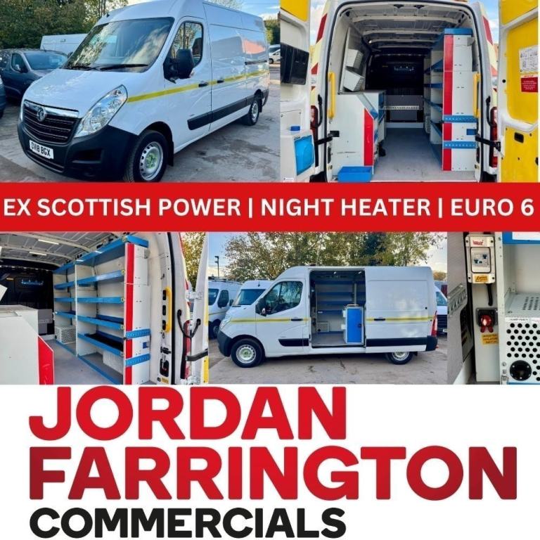 2018 VAUXHALL MOVANO L2 H2 EURO 6 UTILITY SPEC MOBILE WORKSHOP WITH REAR POWER