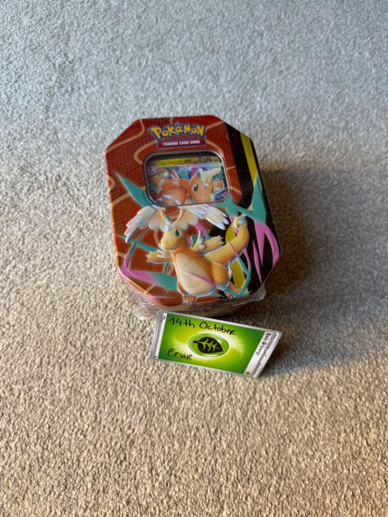 Pokemon MegaEvolutions Mega dragonite EX tin, mint sealed in italian