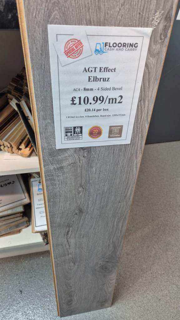 AGT Effect Elbruz 8mm Laminate Flooring Just £20 Per Pack (CHEAPEST IN THE UK)