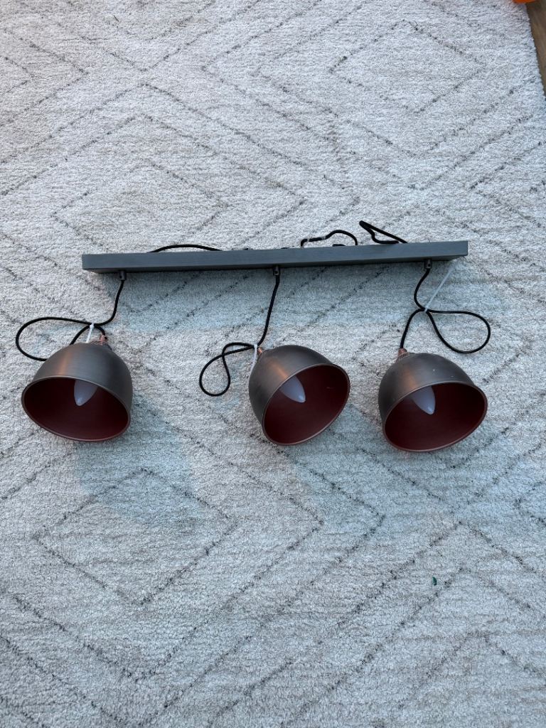 Antique Brass, 3 Light pendant Bar