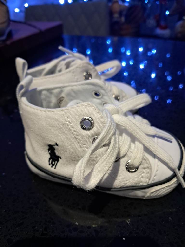 Ralph lauren polo baby booties reduced for quick sale
