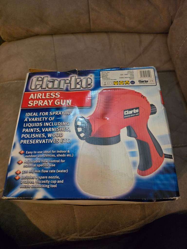 Clarke Airless Spray Gun – like new used couple of hours