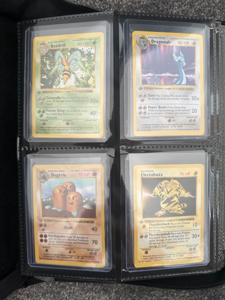 💎✨ Complete Non Holo 1st Edition Shadowless Pokémon Cards Base Set 17–102 💎✨