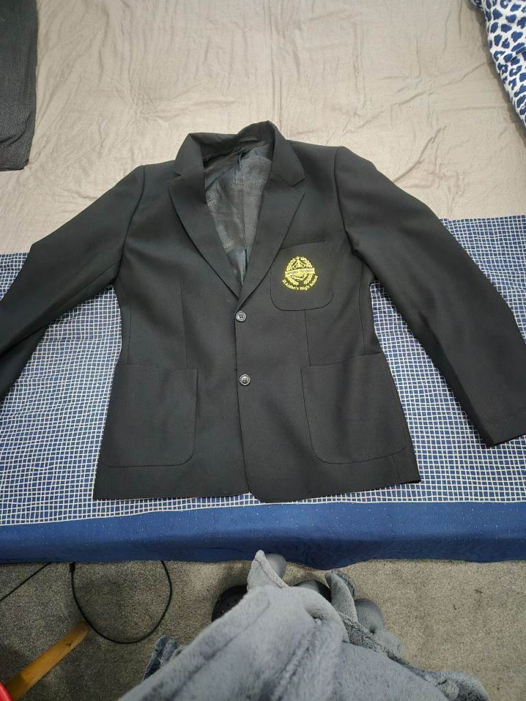 Black School Blazer with Badge – Good Condition