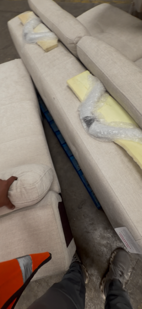 Colton Right Hand Corner Chaise Ivory Woven Chenille
