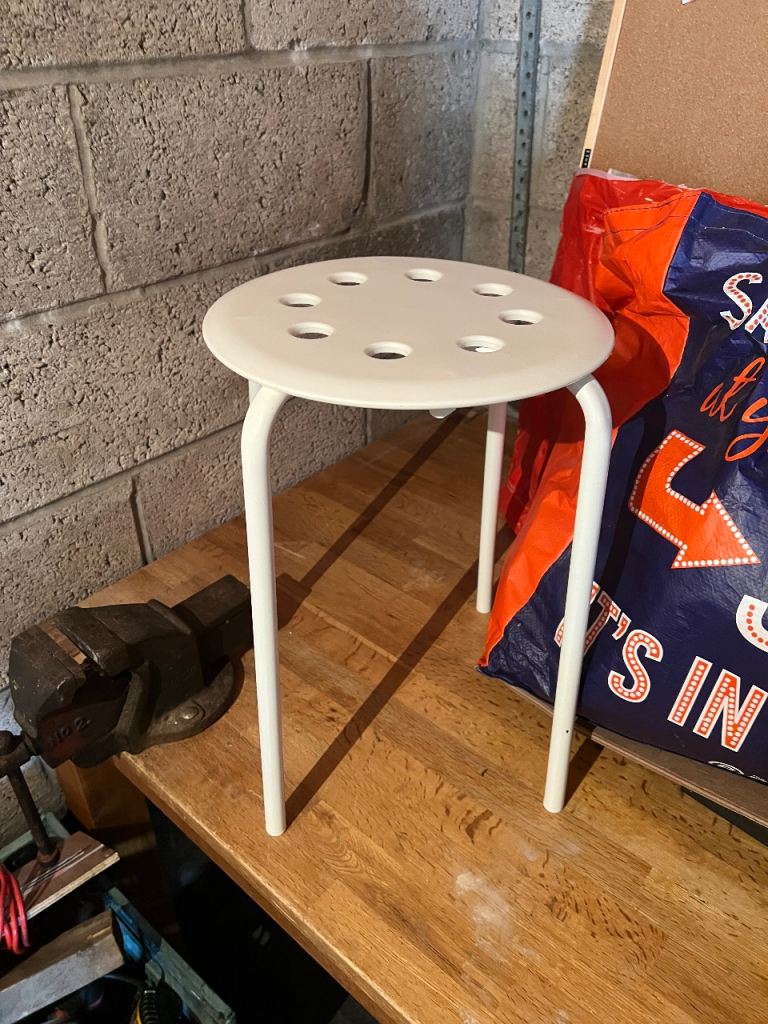 White ikea Stool – Good Condition