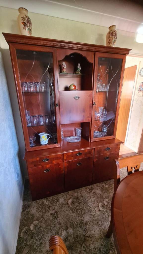 Reproduction mahogany wall unit