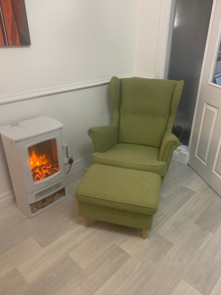 Armchair and footstool 