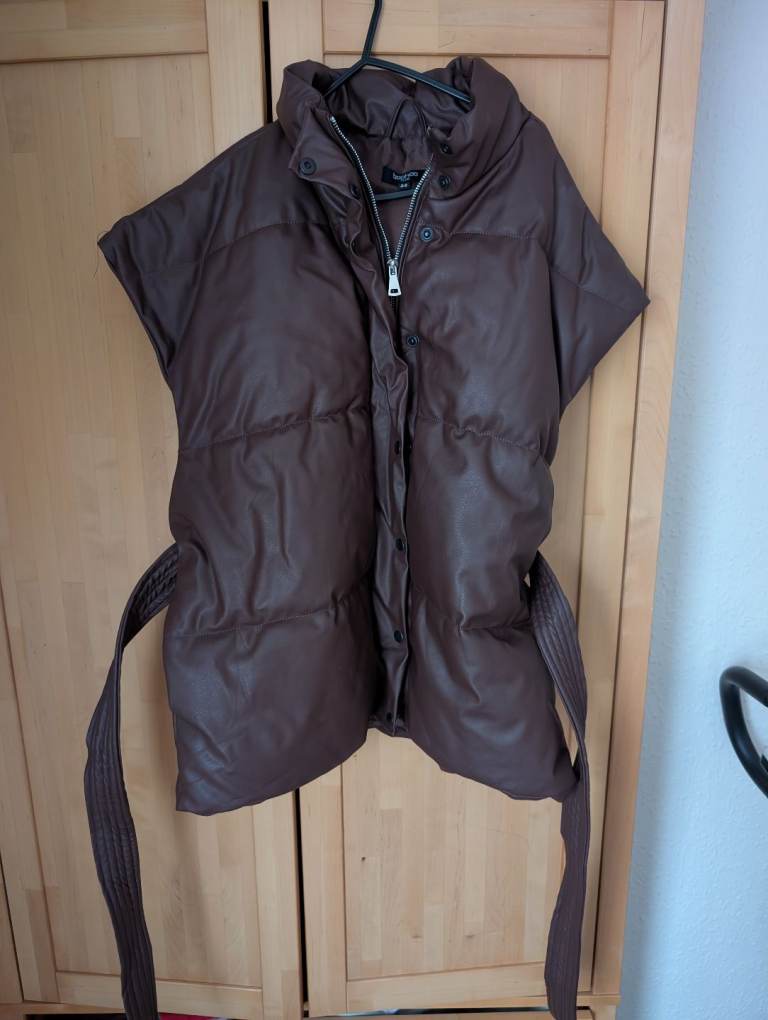 Boohoo Women Leather Gilet 