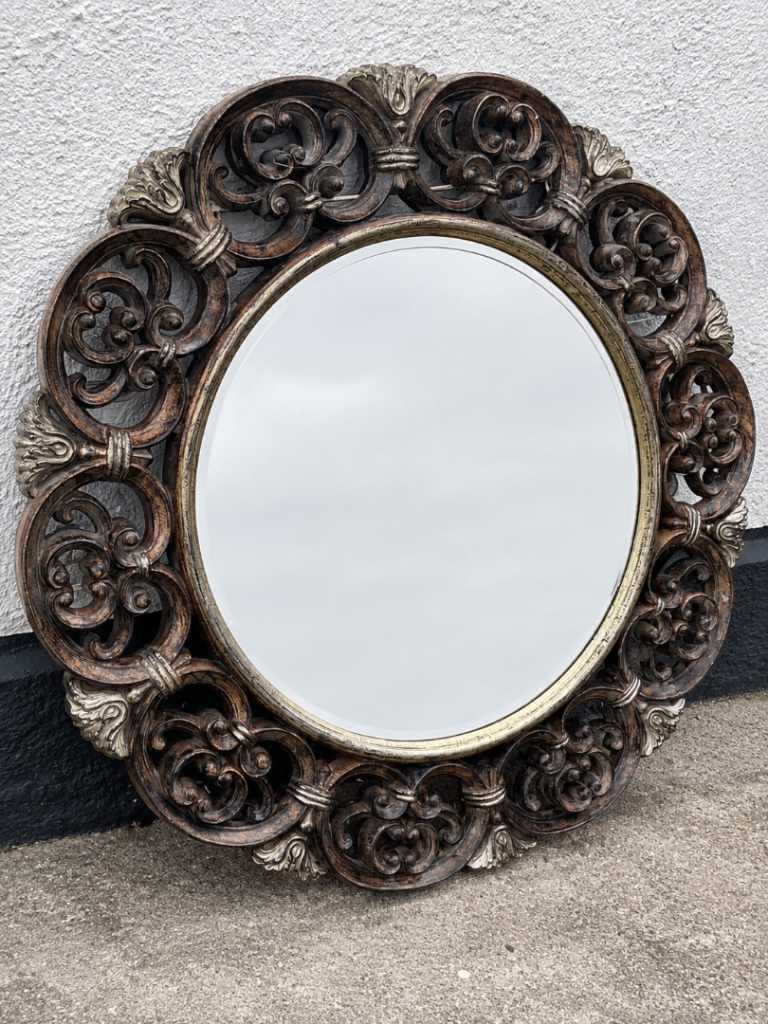Large Ornate Decorative Wall Mirror – 109cm