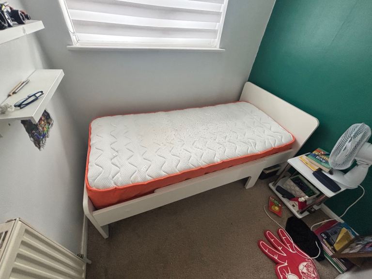 IKEA single ‘shorty’ bed with shorty mattress 