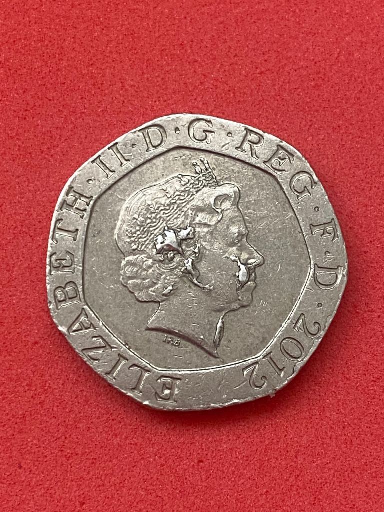 20p coin shield of arms mint error dies 2012