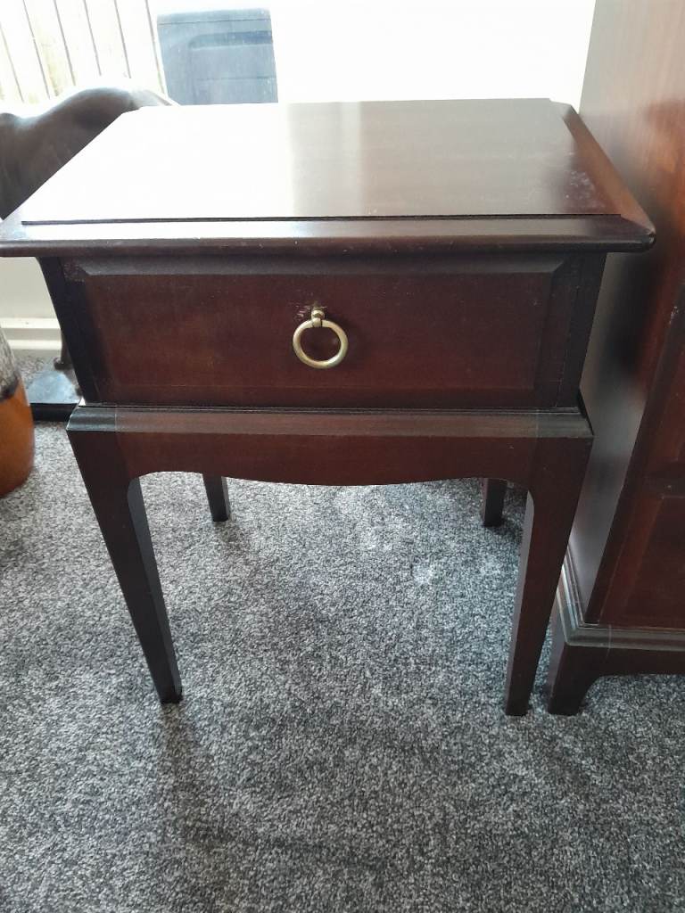 Stag drawers and bedside table