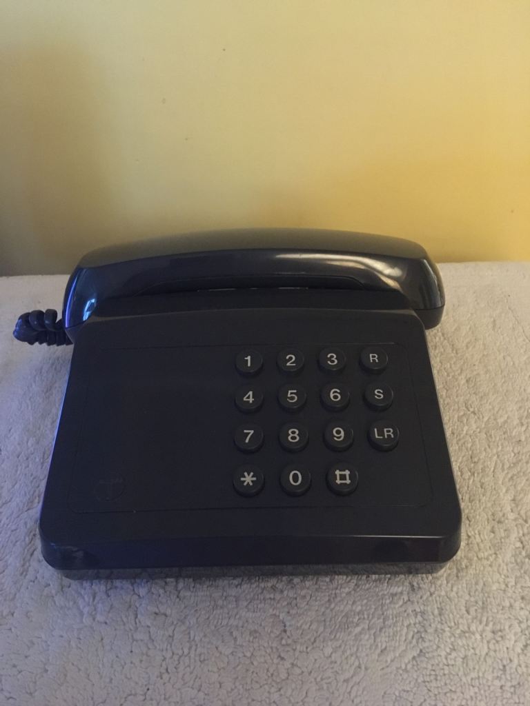 Vintage Tribune Telephone Handset-Dark Blue