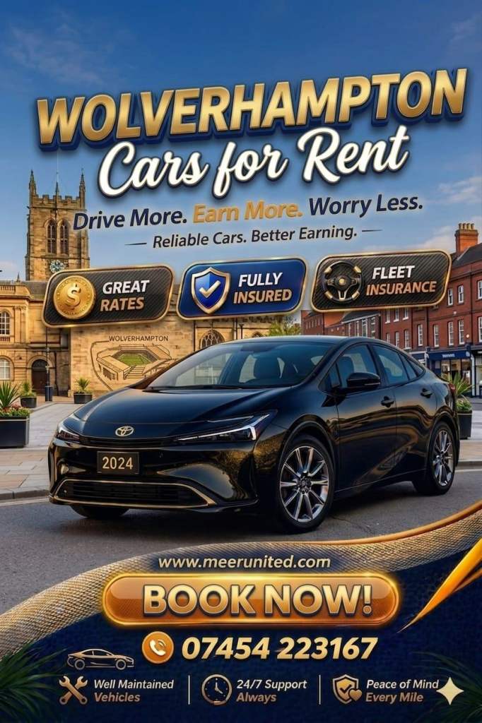 WOLVERHAMPTON PLATED CARS for PRIVATE HIRE TAXI, UBER BOLT PRIVATE CAB OFFICES, DRIVE AND EARN 