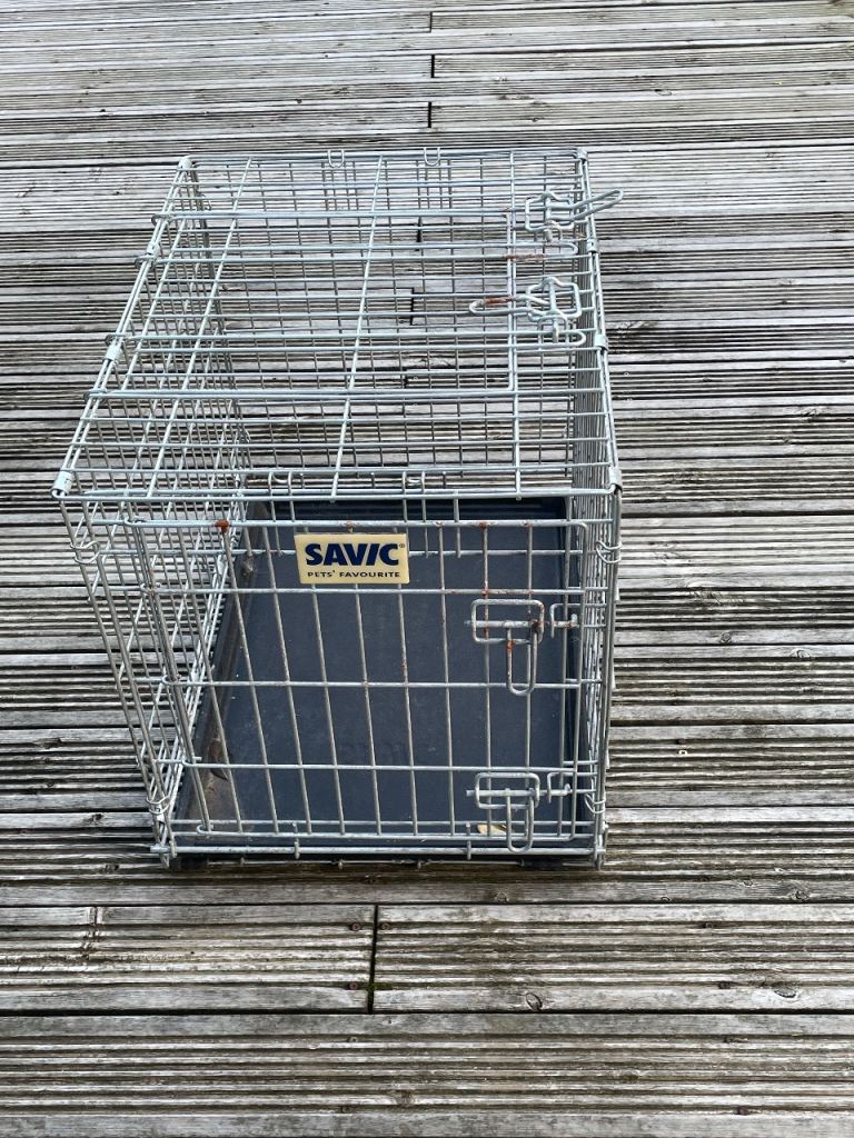 dog crate. 