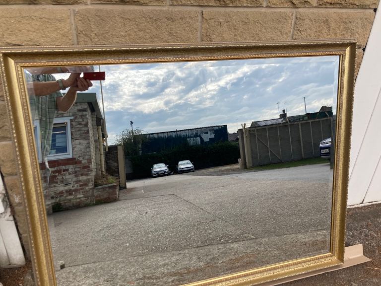 Framed large mirror