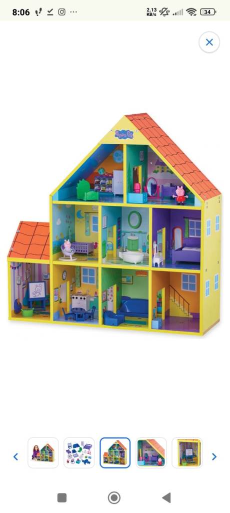 New style Peppa Pig Dollhouse with furniture
