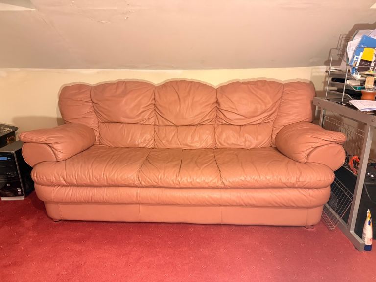 FREE leather 3 seats sofa 