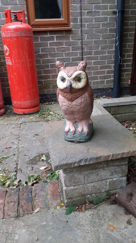 REDUCED Owl Ornament, large and heavy, quality garden feature,£10