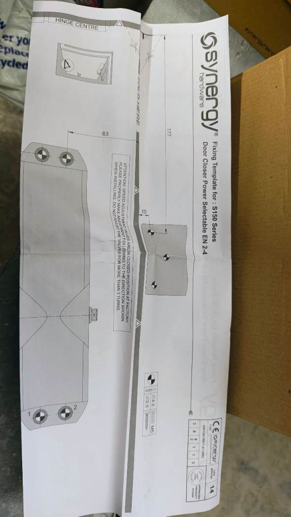 Door closer synergy 150S seven pieces