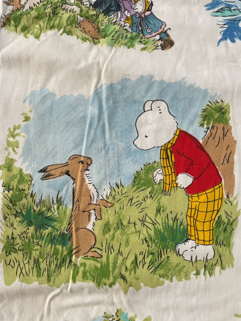 Vintage Rupert the Bear fabric / curtains