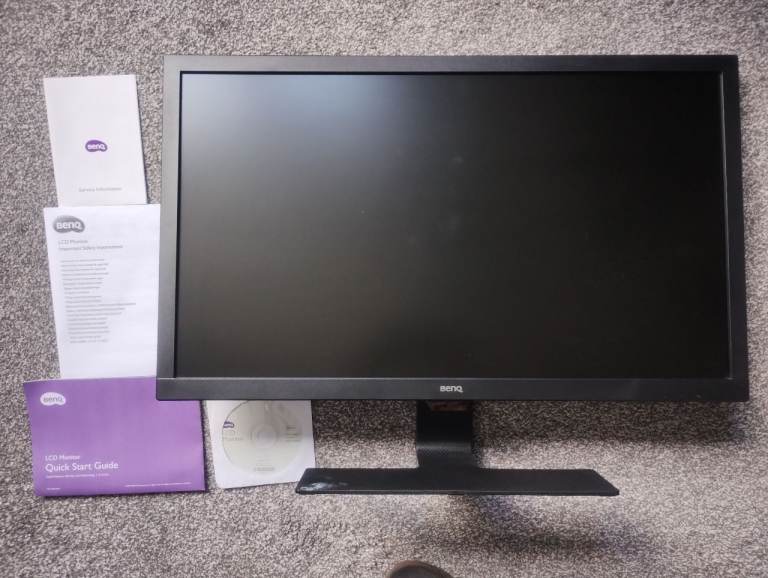 1ms GtG 27" FHD Eye-Care Gaming Monitor + Stand. HDMI/DVI/DP/D-SUB. Sound. Original box