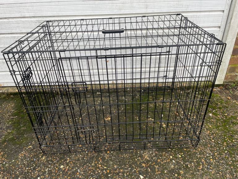 Dog cage crate with flooring and 2 doors with cover 