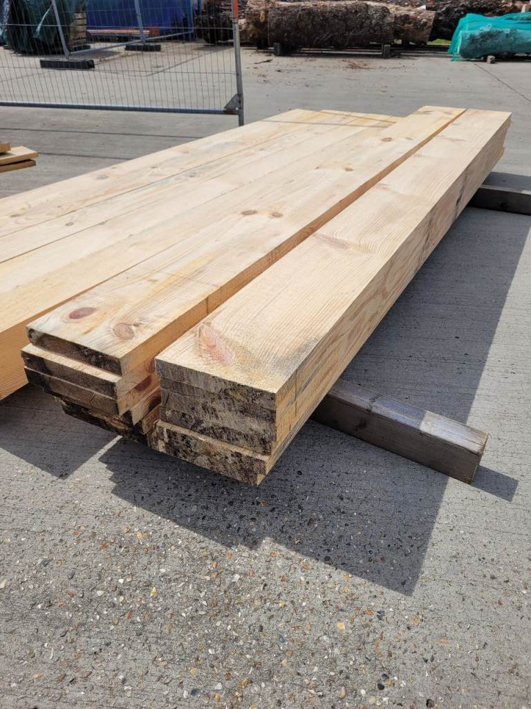 New Pine Timber Boards Fresh Sawn