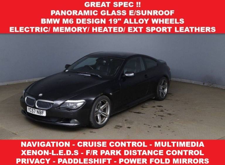 2007 57 BMW 6 SERIES 3L 2DR COUPE AUTO TWIN TURBO DIESEL (282 BHP)