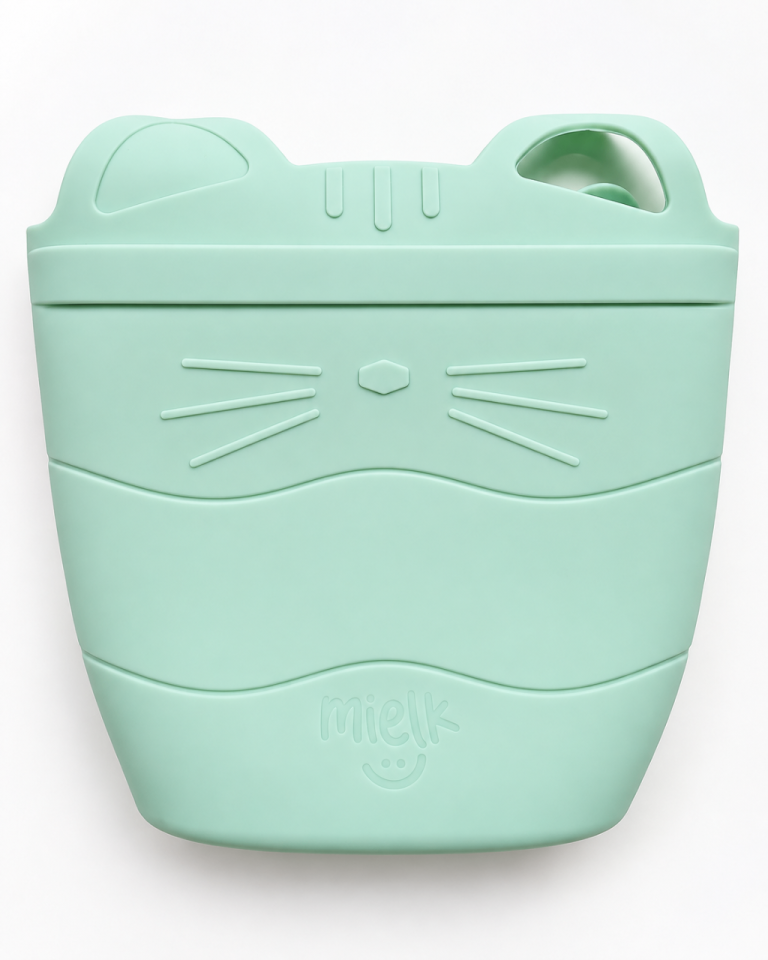Mielk Reusable Silicone Snack Bag Cat Food Storage Pouch Kids Lunch BPA Free