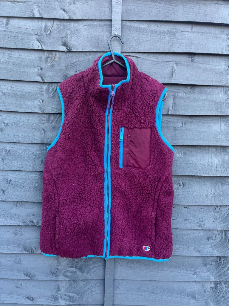 Champion Women’s Purple Fleece Gilet Full Zip Size Small