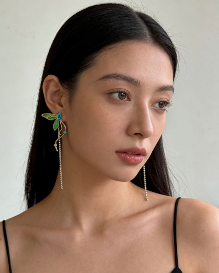 Handmade Butterfly Earrings - Natural Parrot Feather 