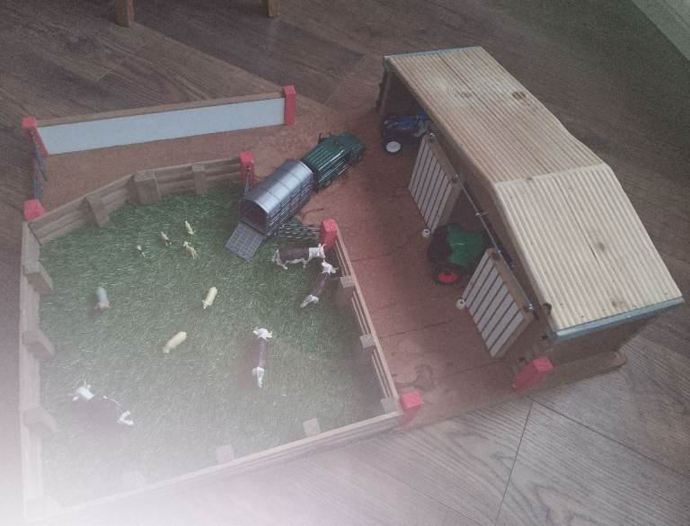 Toy Farm Set with Animals & Tractor – Good Condition